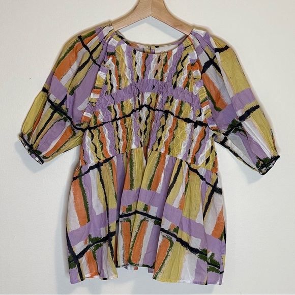 Cleobella Tops - Cleobella Iona Blouse in Saffron Hale Print